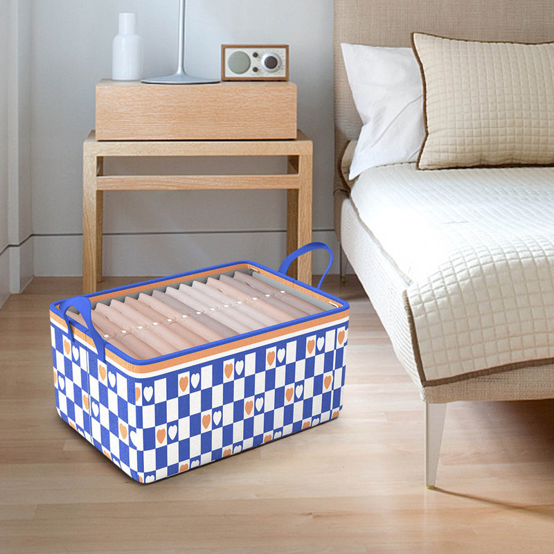 Clothes Storage Bags Large Capacity Clothes Storage Bins Foldable Closet Organizers Storage Containers With Handles Thick Fabric For Blanket Comforter
