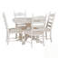 Ensemble de salle à manger 5 pièces avec table ronde extensible et 4 chaises à dossier échelle-826981322-826981333-826981334