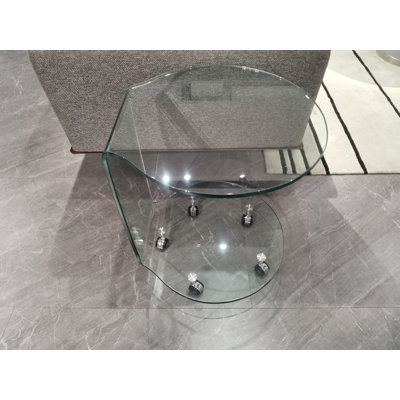 Isobe Glass Top End Table