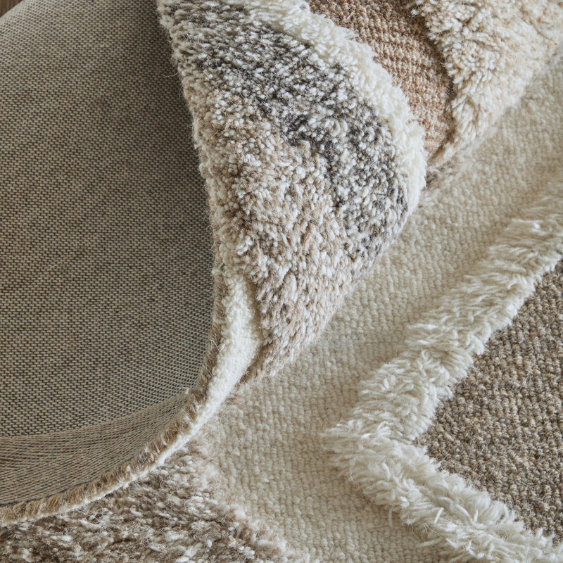 Anica Transitional Geometric Brown Area Rug, Rectangle 4' x 6'