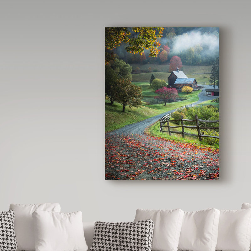 «Farm Landscape» Badgley, reproduction de photo sur toile tendue, H 19 po x l 14 po x P 2 po