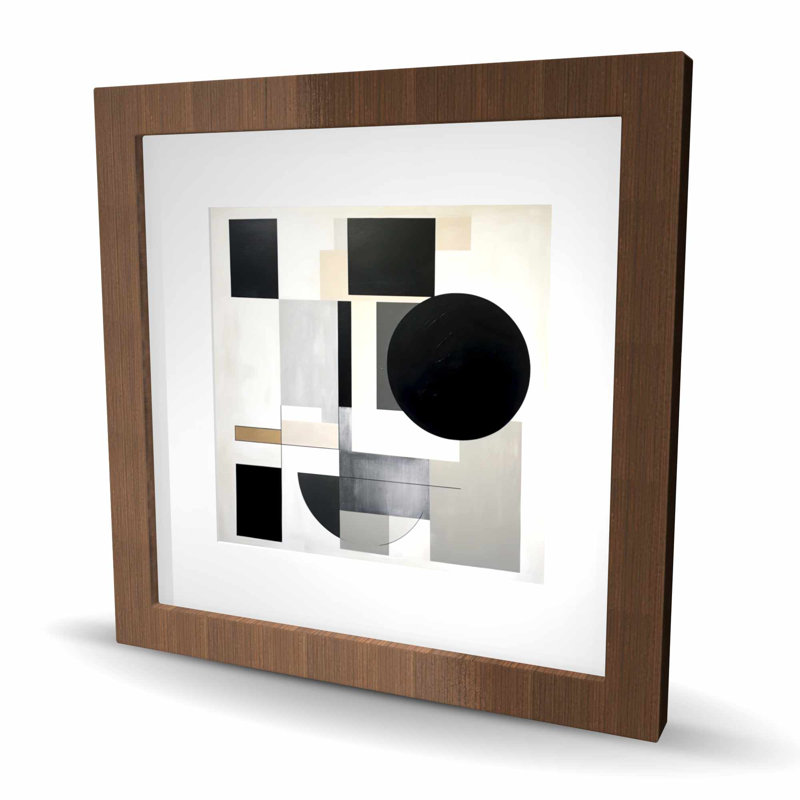Sans objet - Imprimé mat brun encadré de bureau | Décoration intérieure