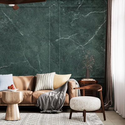 Emerald Marble Panel Wall Mural