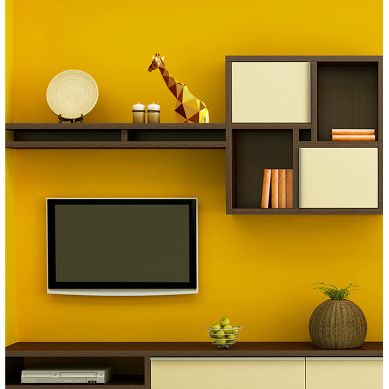 Adhésif décoratif en forme de girafe animal polygonal, H 10 po x l 13 po