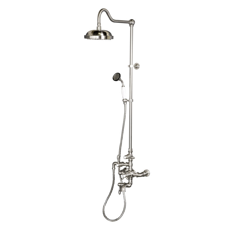 Exposed Thermostatic Shower System and Tub Filler by Strom Living, Chrome