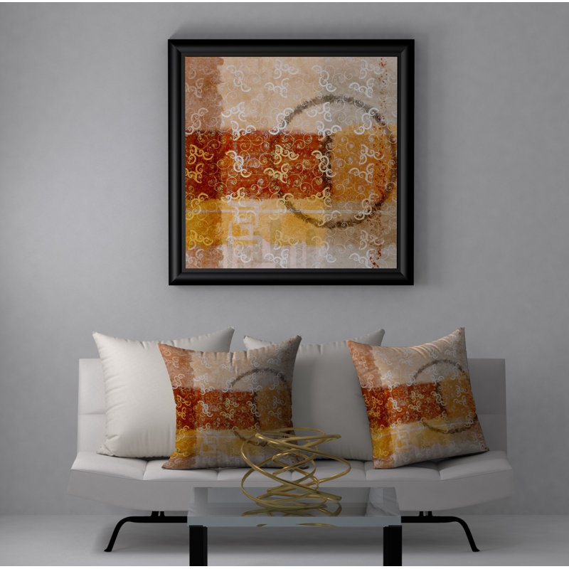Abstract Reversible Throw Pillow, 20" x 20"