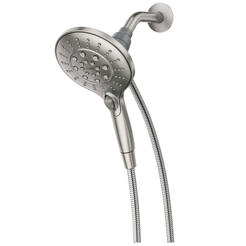 Multi Function Handheld Shower Head with Magnetic, Brushed Nickel
