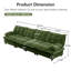 Canapé modulaire moderne modulaire 4 places, chenille respirante modulaire de 138 po, siège confortable pour salon modulaire avec configuration personnalisable, coussins en chenille