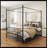 Marieclaire Metal Canopy Bed with Headboard and Footboard-109696141-109696142