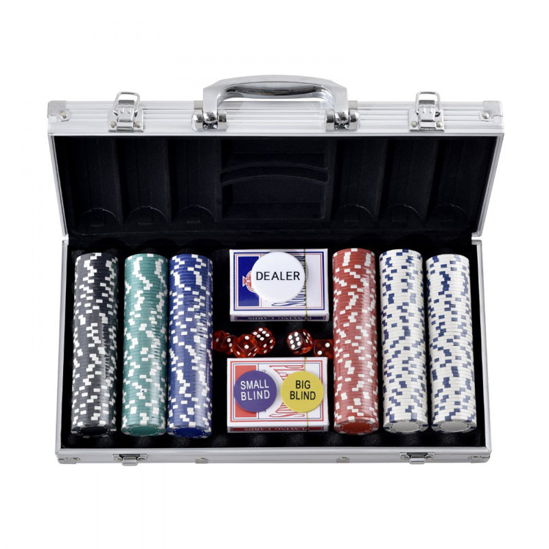 Ensemble de jetons de poker, ensemble de poker 300 pièces, ensemble complet de jeu de poker