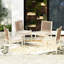 Chaises de salle à manger 2 pièces Kd Mp2 - Fabrication en bois, eau - tissu pour toutes les occasions et pièces