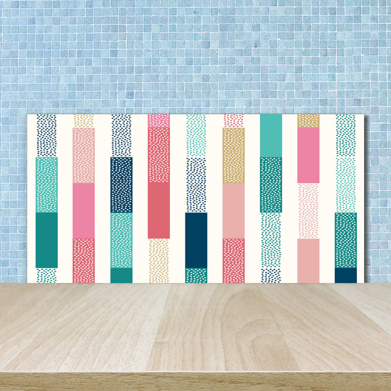 50cm W x 100cm L Glass Peel and Stick Panel