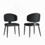 Table de salle à manger 71 "rectangulaire pour 6 à 8 personnes, table de cuisine moderne avec base en sablier en acier inoxydable noir, grande table de salle à manger comprenant 8 chaises en cuir noir-931426558-931426556-931426554