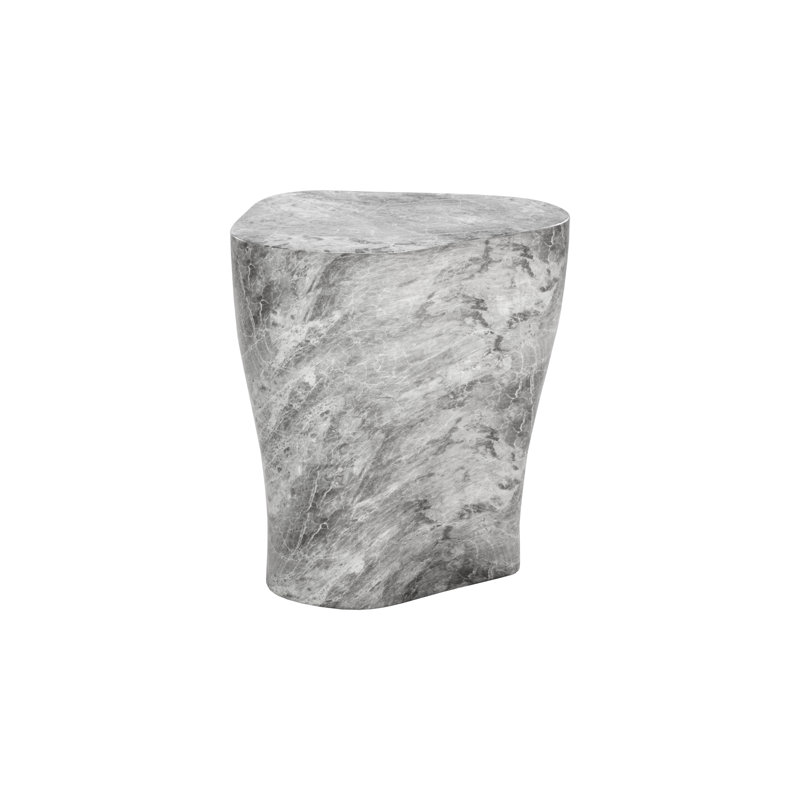 Dali Outdoor Side Table, 21.5" H x 20" W x 17" L, White