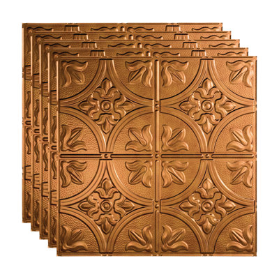 Traditional 24'' L x 24'' W Textured Vinyl Drop-In Ceiling Tile
