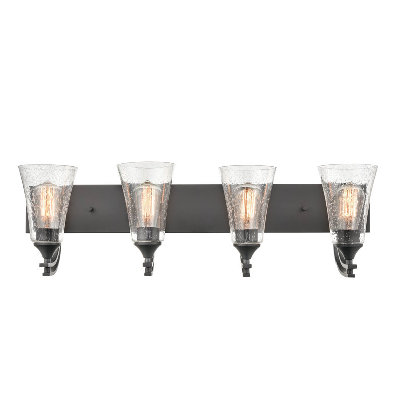 4 - Light Dimmable Vanity Light, Matte Black