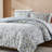 Lillian Block Print Reversible Comforter Blue/Sage 3Pc Set-111355393-111355394