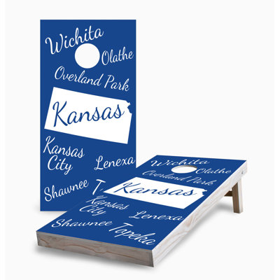 Kansas State Pride 2x4 Cornhole Board Set | Includes (2) Boards (8) Bags & Optional Accessories