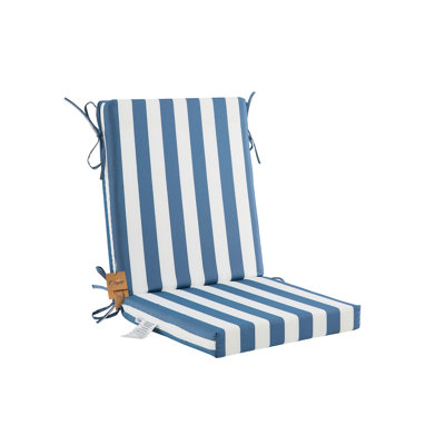 Water Resistant Outdoor 3 " Dining Chair and Rocking Chair Seat / Back Cushion