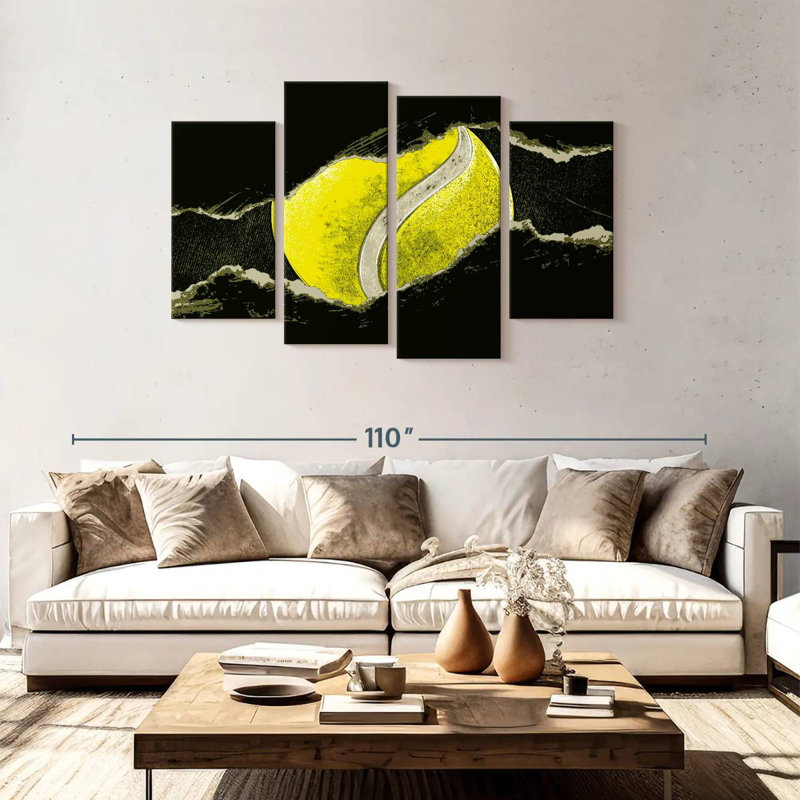 Sireci Grunge Tennis Ball, 48" H x 75" W