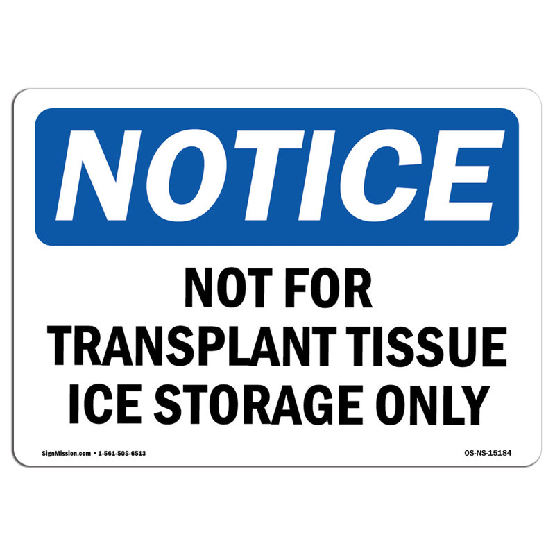 Avis de l'OSHA - Ne pas utiliser pour la transposition de la glace dans les tissus seulement