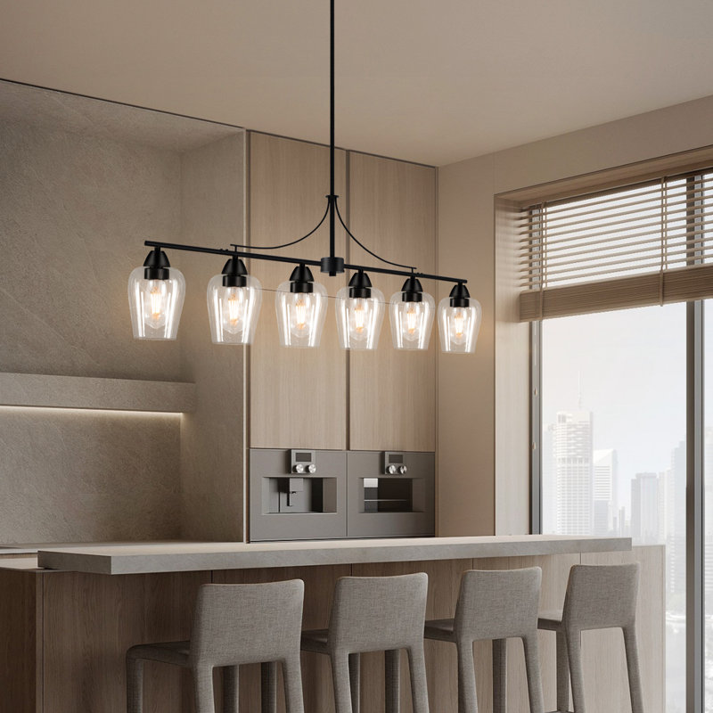 6 - Lights Chandelier Dining Room Chandelier Kitchen Island Lighting Black Chandelier Modern Chandelier
