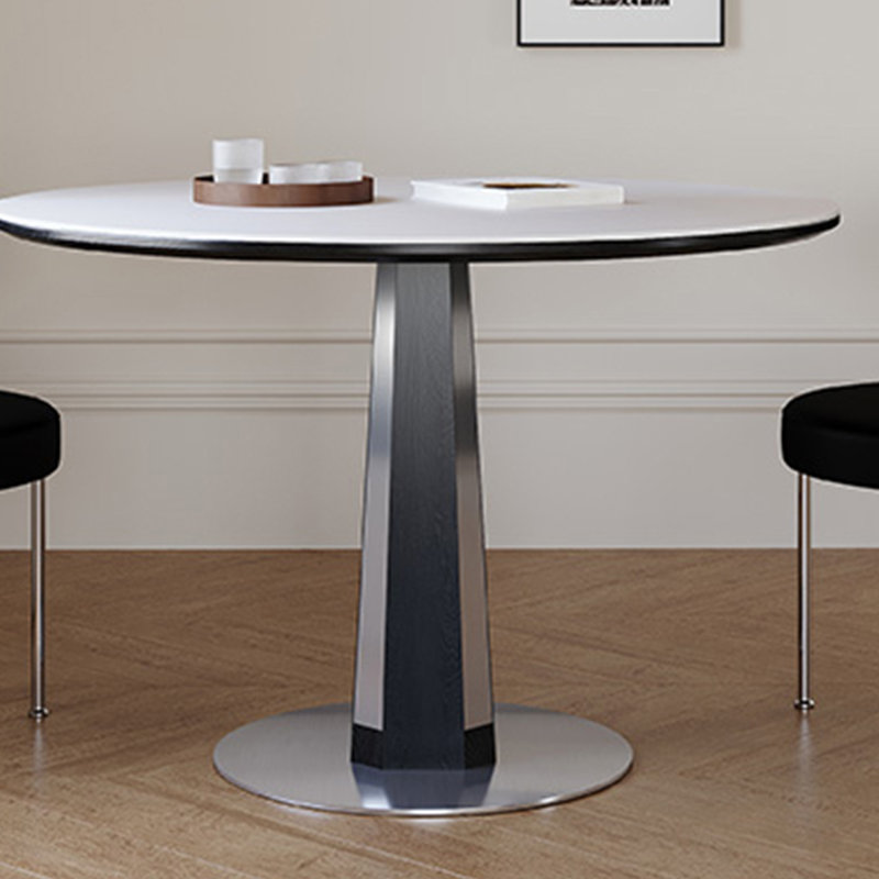 Table de salle à manger ronde moderne et simple, H 29,52 po x L 43,3 po x l 43,3 po