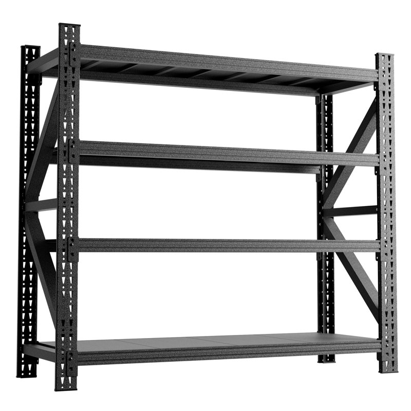 5000 lbs. Capacity 4-Shelf Heavy Duty Metal Garage Shelving Unit, Adjustable Steel Storage Rack, Black
