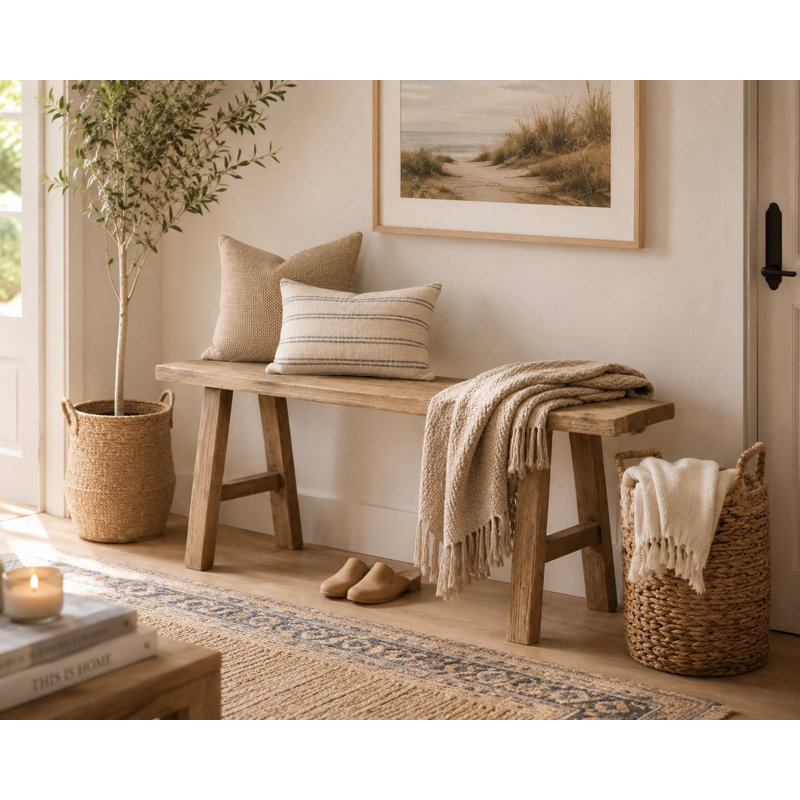 Banc en bois, H 20 po x l 43 po x P 10 po