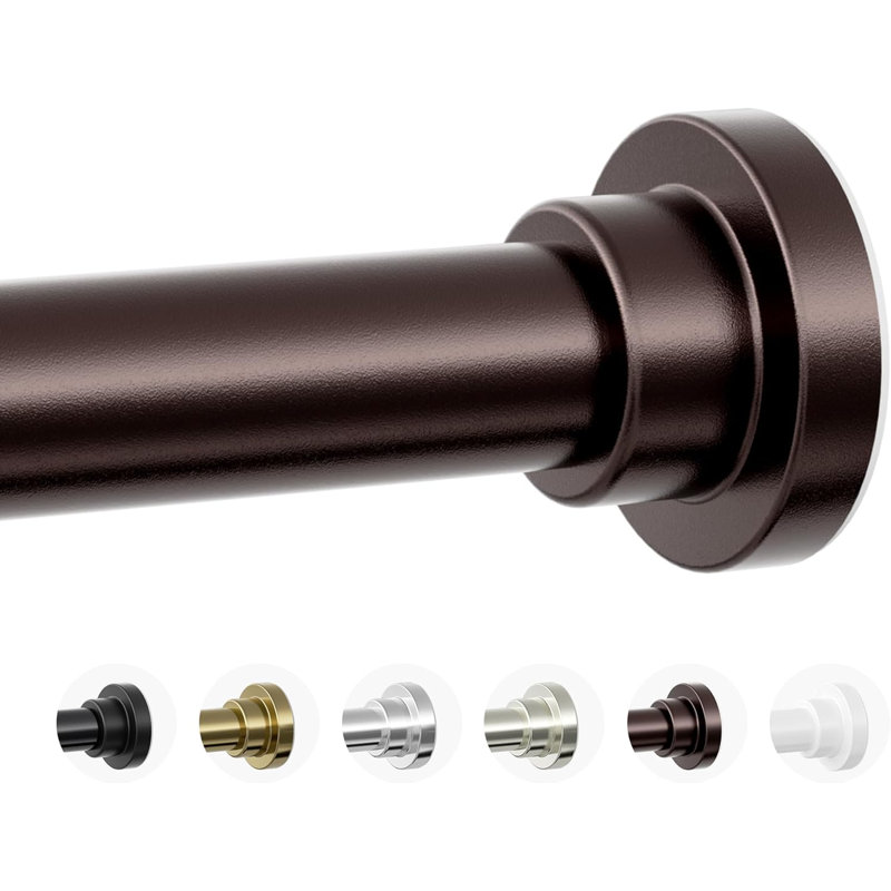 Heavy Duty Tension Shower Curtain Rod, Non-Slip Adjustable No Drilling Bathroom Shower Rod With Rust-Resistant Finish