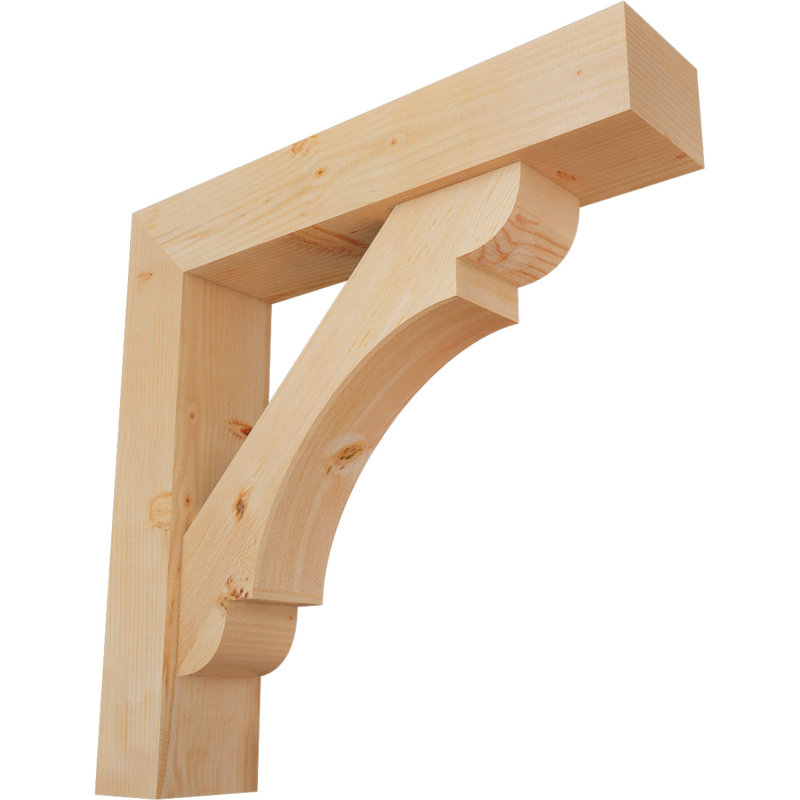 Olympic Block Offset Brace Bracket, 36 x 36, 7 1/2"W Douglas Fir (Smooth)