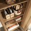 Armoire de rangement de style rustique brun pour la cuisine, la buanderie ou le salon, tablettes réglables, utilisation quotidienne fixe et rayonnage brun, processus d'assemblage simple
