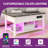  Folding Lifting Coffee Table, 4-In-1 Convertible Table With RGB Light And Type-G Outlets, Light Oak And White