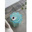 Tabouret 17 po x 17 po x 20 po avec motif Capiz, bleu multi