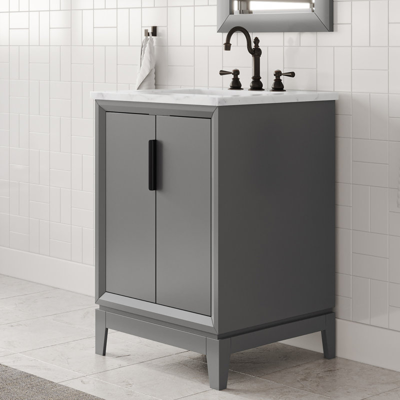 24" Single Bathroom Vanity Set, Cashmere Gray