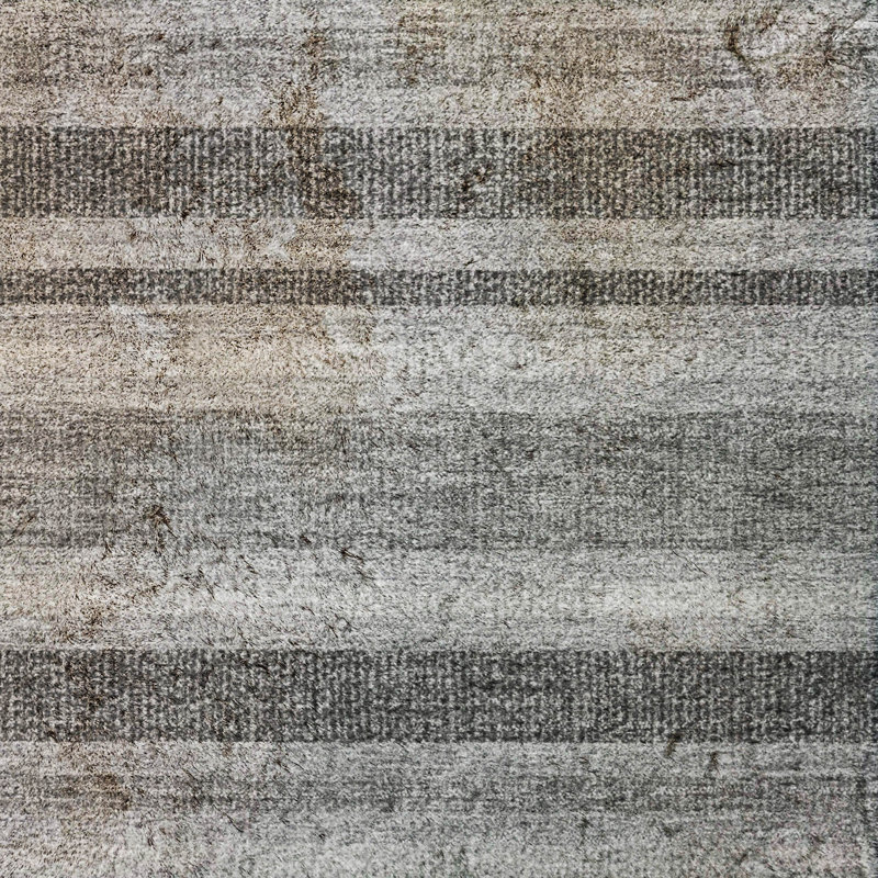 Premium Machine Washable Dream Shag ADS531 Striped Rug, 8' x 10', Silver