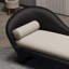chaise longue au design minimaliste et incurvé moderne