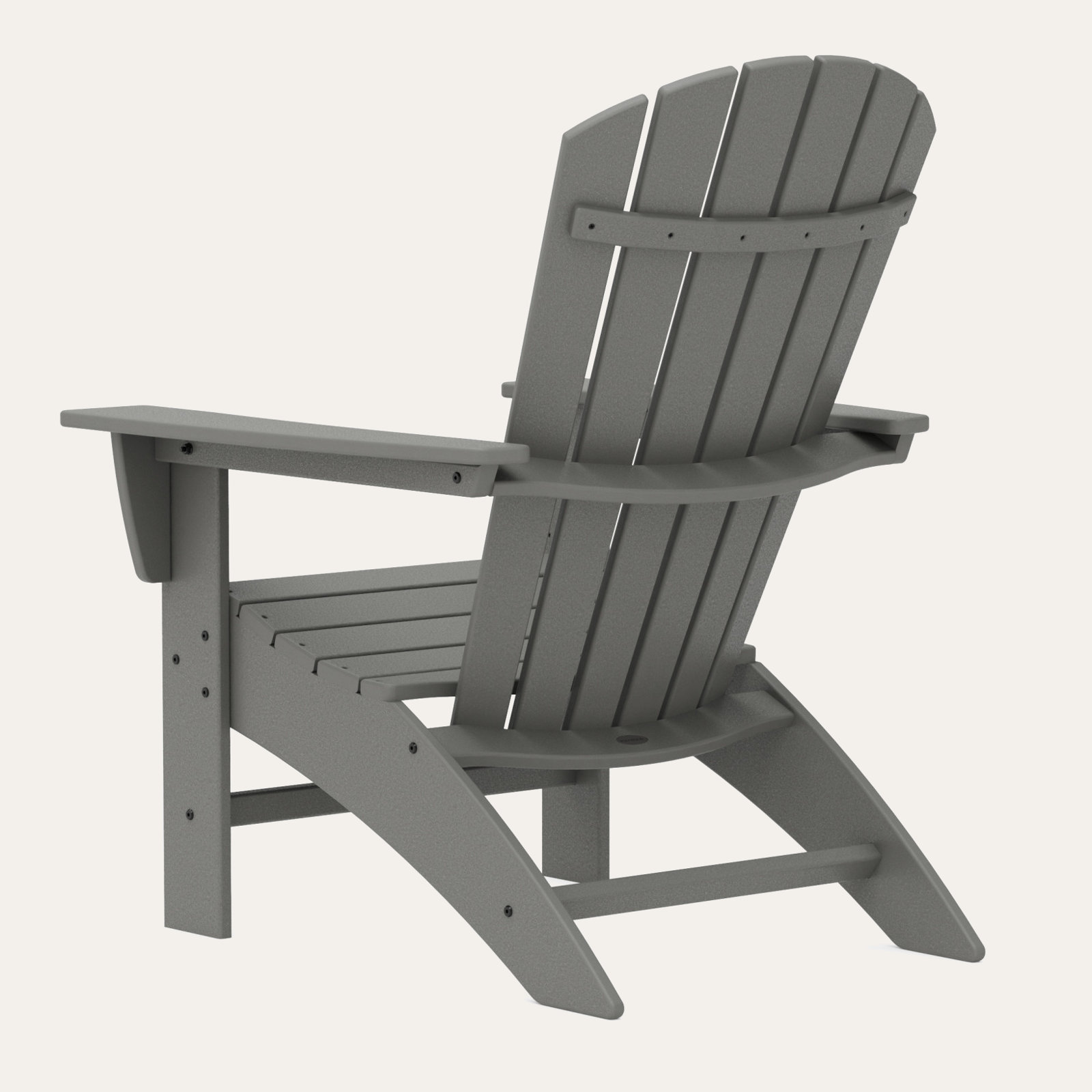 POLYWOOD Nautical Curveback Adirondack Chair, Slate Gray