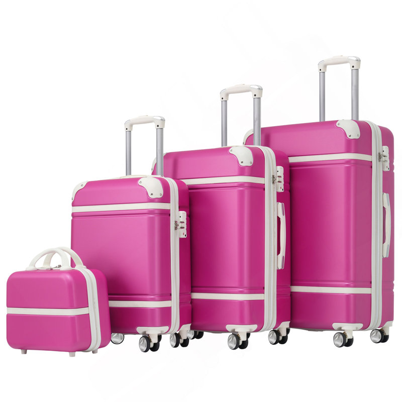 Ensembles de valises Hardshell 4 pièces 20 "+ 24" + 28 "Valise et valise à roulettes