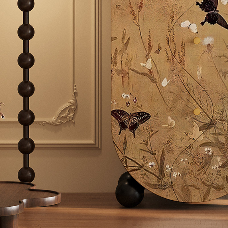 Armoire française en bois pour papillons