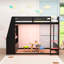 Lit superposé en bois avec bureau, chargement USB, DEL et tablettes-593723832-593723836