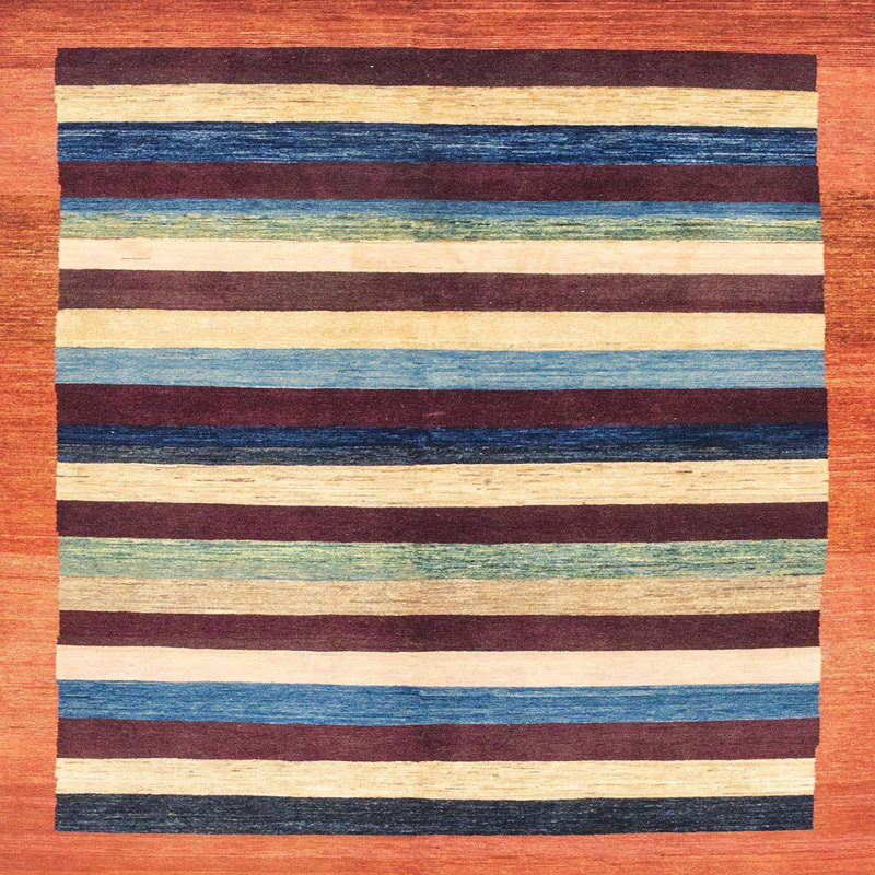 Tapis abstrait moderne 1547, Carré 7 pi