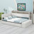 Upholstered Daybed with Storage Footstool, Shelves, Trundle, USB Charging & LED Light-1625701909
