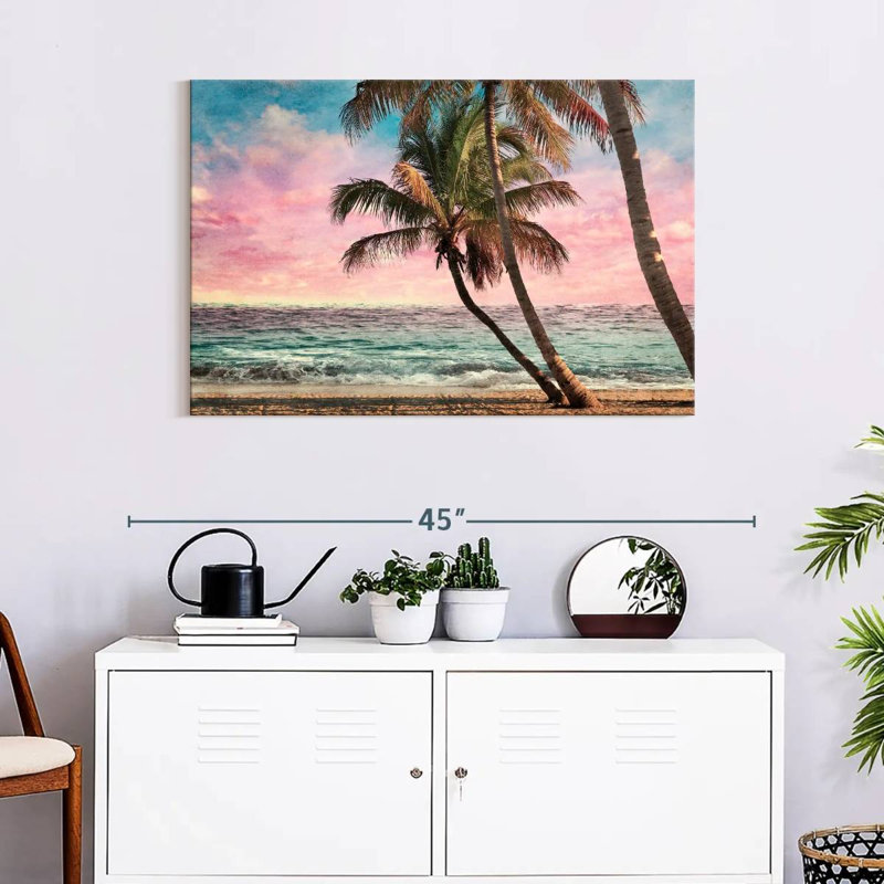 Plage envoûtante, reproduction sur toile, H 24 po x l 36 po x P 1,25 po