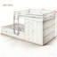 Lit superposé double au-dessus de 123,6 po avec garde-robe et 7 tiroirs de rangement - Lit en bois massif tout-en-un - Capacité de 550 lb-1754944961