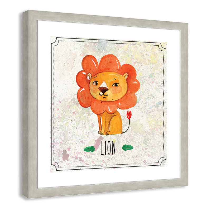 Impression sur papier Jungle Day 1 ', Encadré plat argent chaud, H 22,5 po x l 22,5 po x P 0,6 po