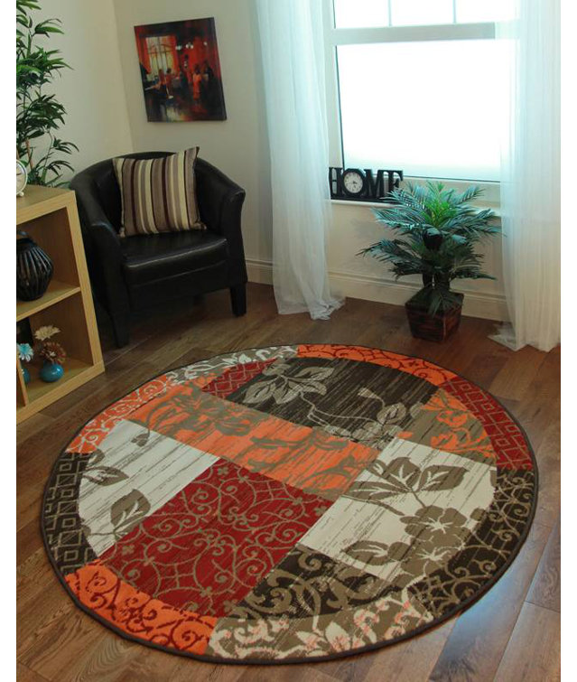 Round Bewdley Patchwork Area Rug