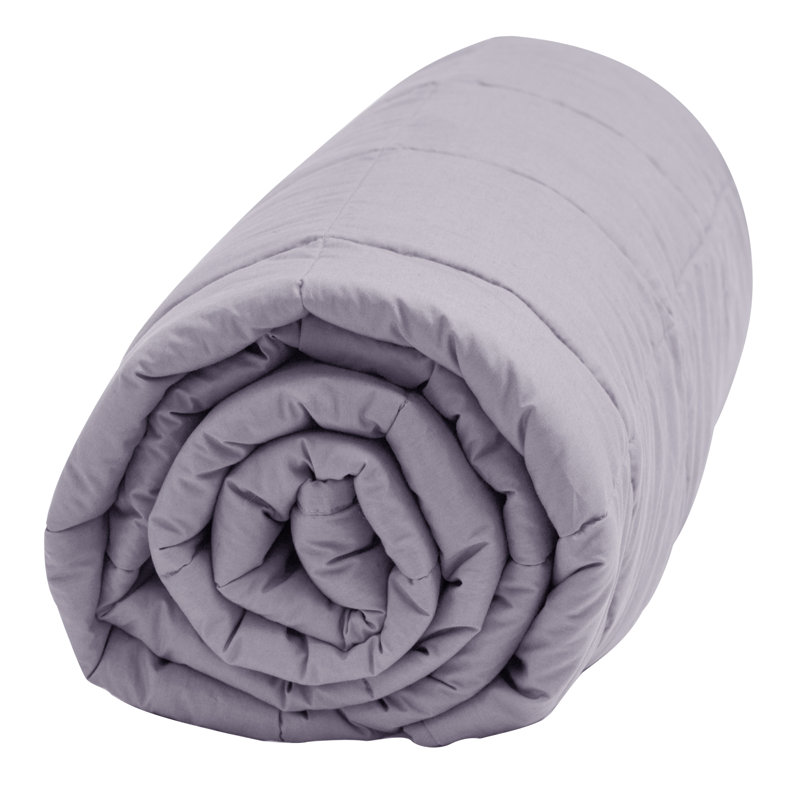 Jeté en coton Ryals, Gris clair, 25 lb, l 60 po x L 80 po