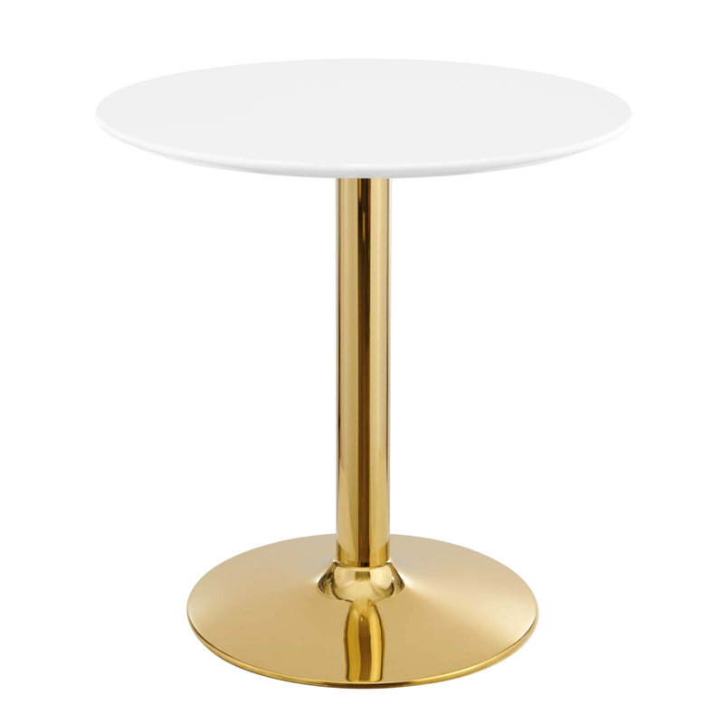 Modway Verne Dining Table, White, 28" W x 28" L