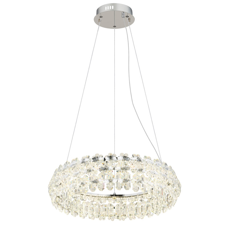 1 - Light Chrome LED Geometric Pendant